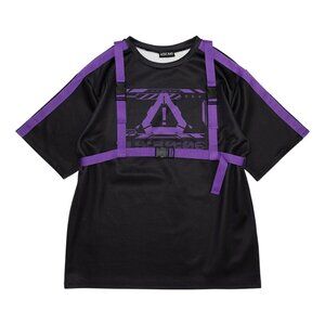 ACDC RAG - Error Code Cyberpunk Tech Oversized Black Purple Tee
